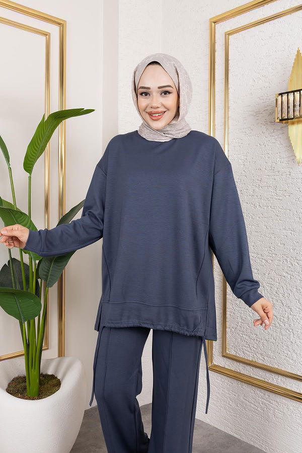 Bağcıklı Modal İkili Takım-5065 Antrasit