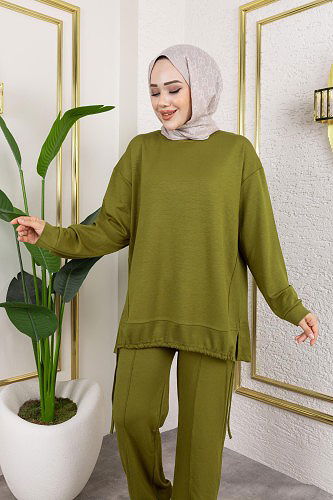 Modaebva - Bağcıklı Modal İkili Takım-5065 Asit yeşili (1)