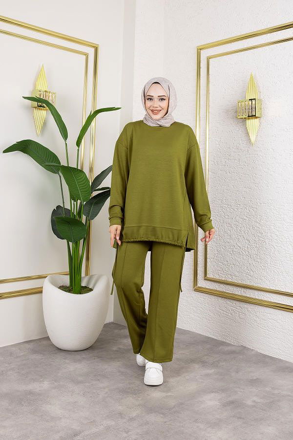 Bağcıklı Modal İkili Takım-5065 Asit yeşili