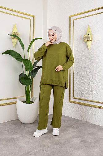 Bağcıklı Modal İkili Takım-5065 Asit yeşili - Thumbnail