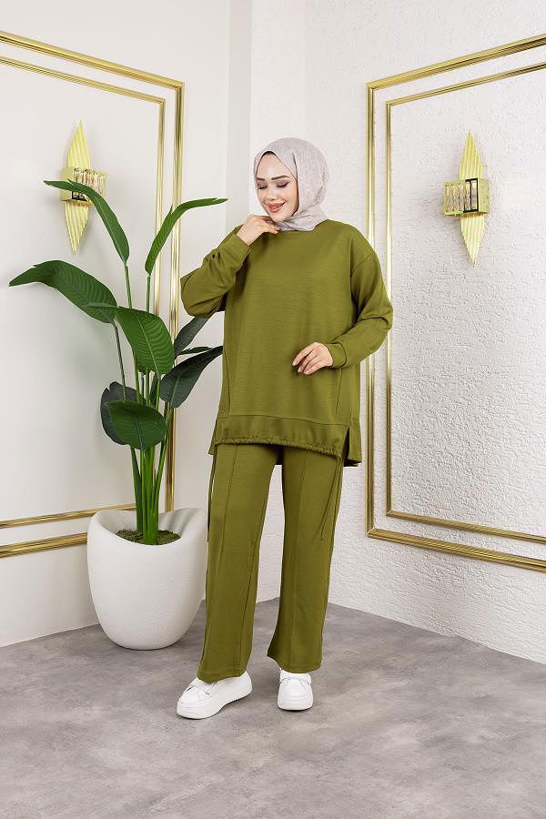 Bağcıklı Modal İkili Takım-5065 Asit yeşili