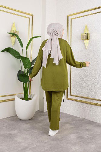 Bağcıklı Modal İkili Takım-5065 Asit yeşili - Thumbnail