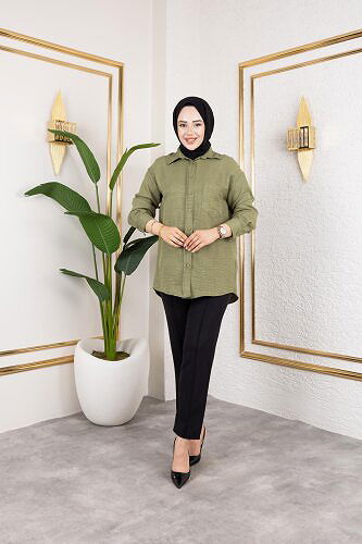 Beli Lastikli Siyah Pantolon-3036 Siyah - Thumbnail