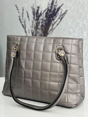 Modaebva - Cüzdan Detaylı El Ve Omuz Çantası-1951 Gri (1)