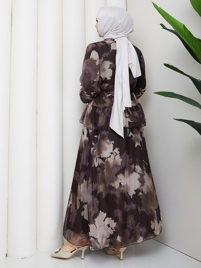 Desenli İkili Takım-5125 Kahve