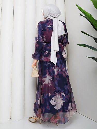 Desenli İkili Takım-5125 Lacivert - Thumbnail