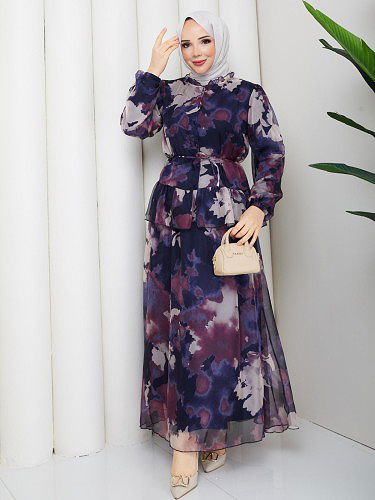 Desenli İkili Takım-5125 Lacivert - Thumbnail