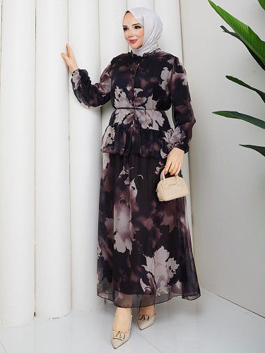 Desenli İkili Takım-5125 Siyah - Thumbnail