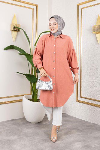 Modaebva - Düşük Kollu SalaşTunik-3034 Yavruağzı (1)