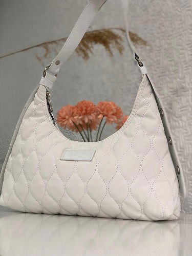 Modaebva - Fermuarlı Omuz Çantası-1930 Beyaz (1)