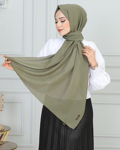 JAWEL ŞAL - Krinkıl Desen Şal-1944 Haki yeşili