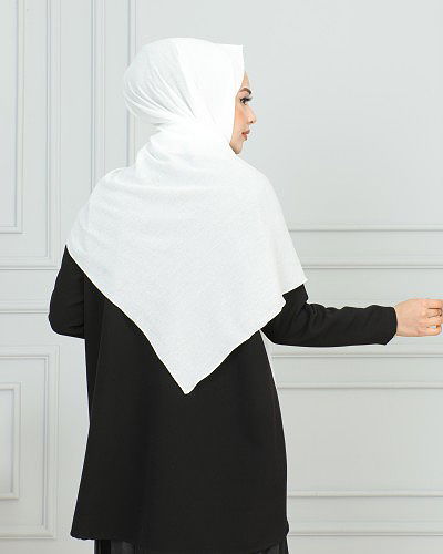 Krinkıl Desen Şal-1944 Krem - Thumbnail