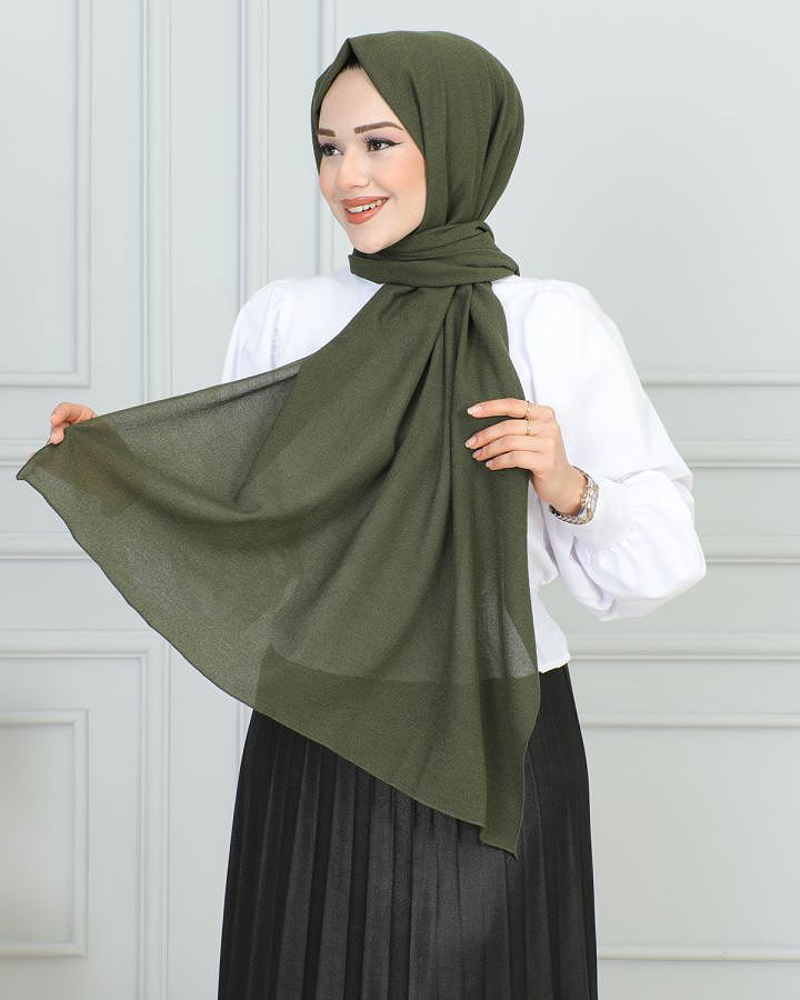 Krinkıl Desen Şal-1944 Zümrütyeşili