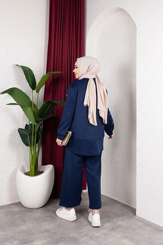 Scuba Kumaş İkili Takım-2024 Lacivert - Thumbnail