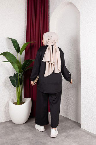 Scuba Kumaş İkili Takım-2024 Siyah - Thumbnail