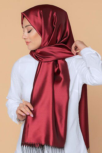 Senem Tafta Şal-1140 Bordo - Thumbnail