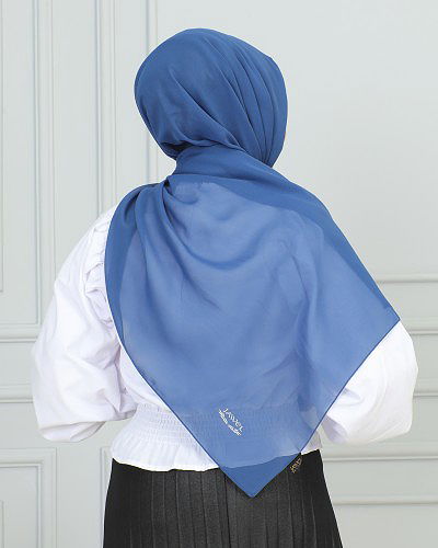 Şifon Şal-1942 Mavi - Thumbnail