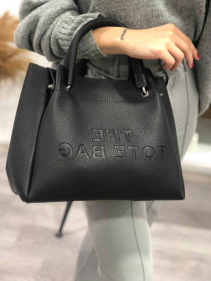 Suni Deri El Ve omuz Çantası-1936 Siyah