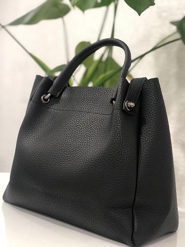 Suni Deri El Ve omuz Çantası-1936 Siyah - Thumbnail