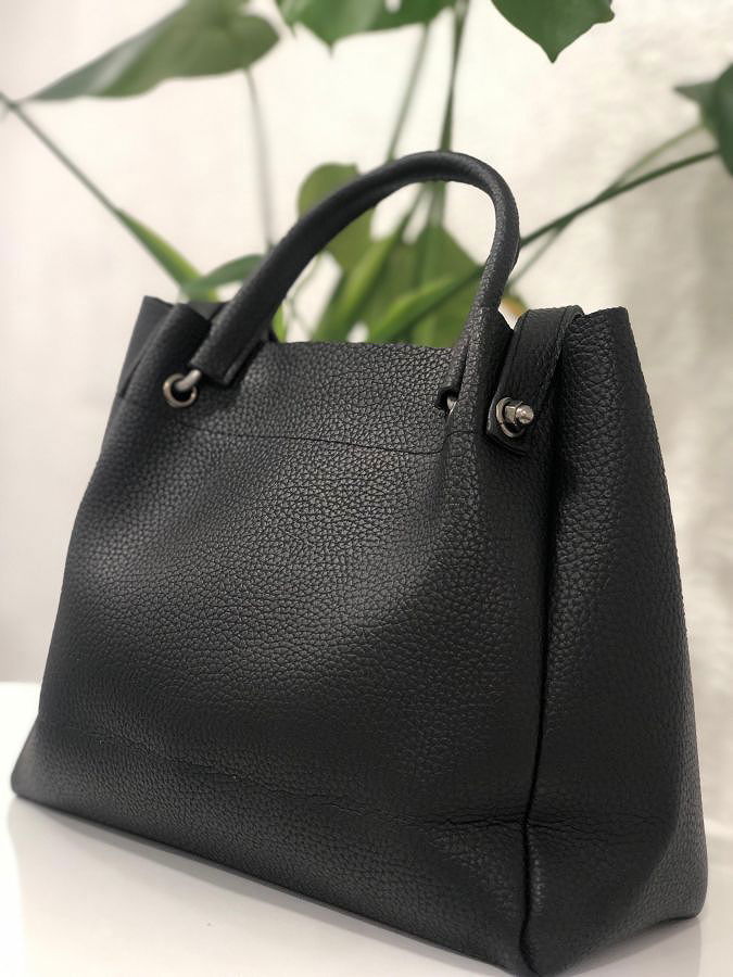 Suni Deri El Ve omuz Çantası-1936 Siyah