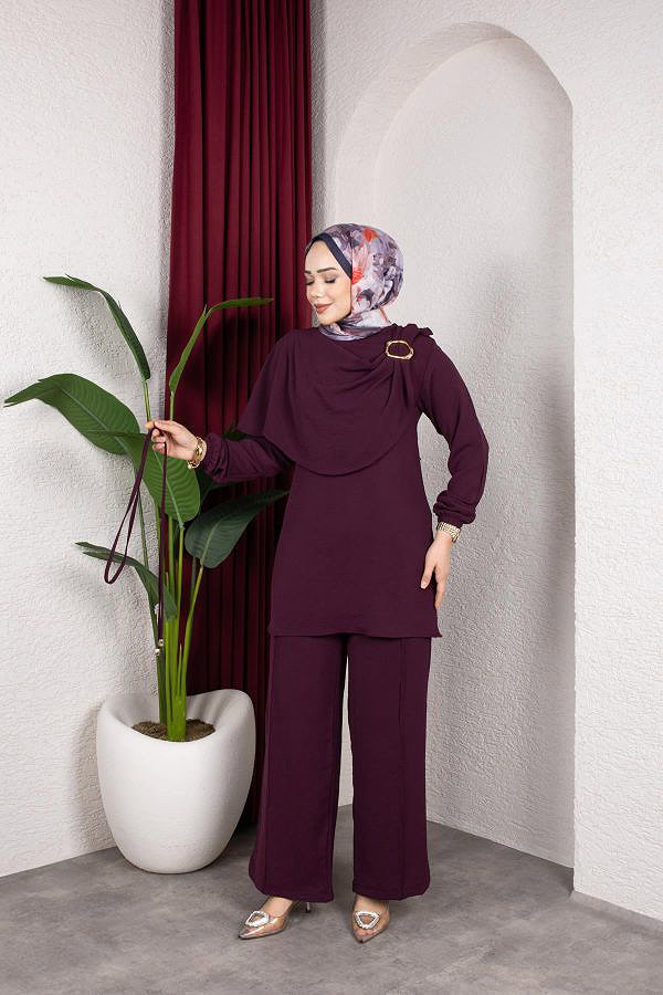 Toka Detaylı Ayrobin Takım-2639 Mor