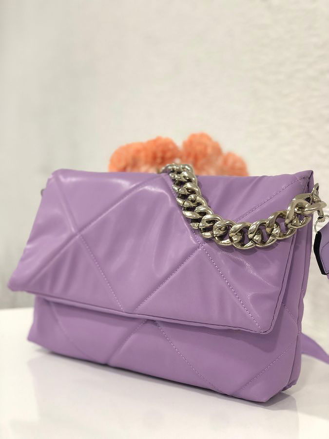 Zincir Aksesuarlı Çanta-1929 Lila